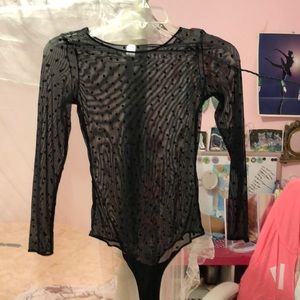 Black sheer bodysuit